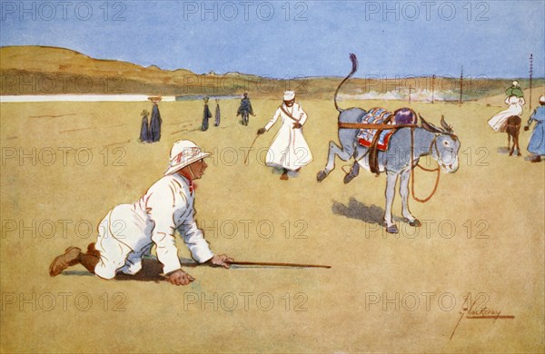 'On the Dam Road, Assouan', 1908.  Artist: Lance Thackeray