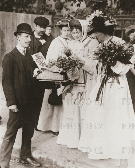 Christabel Pankhurst and Emmeline Pethick-Lawrence, British suffragettes, 18 September, 1908. Artist: Unknown