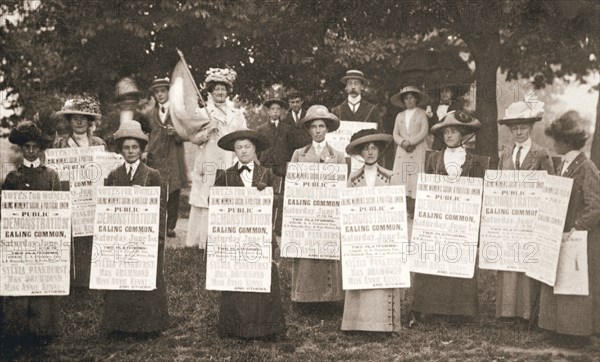The suffragettes of Ealing, London, 1912. Artist: Unknown