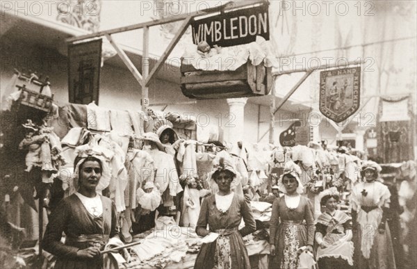 Stand of the Wimbledon branch of the Women's Social and Political Union (WSPU), London, 1911. Artist: Unknown