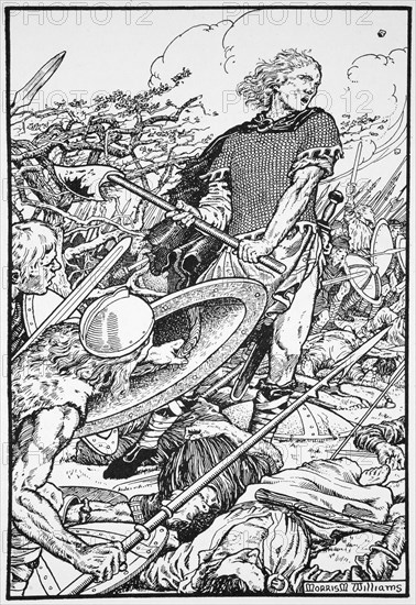 Alfred the Great at the Battle of Ashdown, 871 (1913). Artist: Morris Meredith Williams