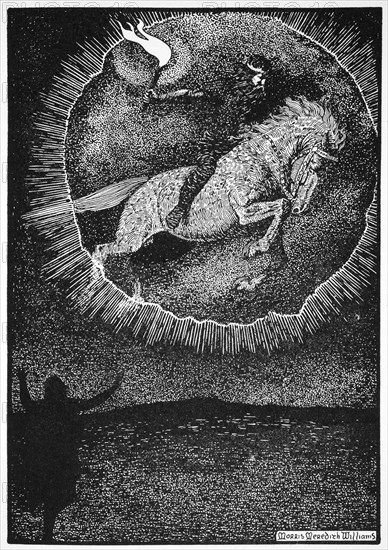 'The Vision of the Man on the Grey horse', 1913.  Artist: Morris Meredith Williams