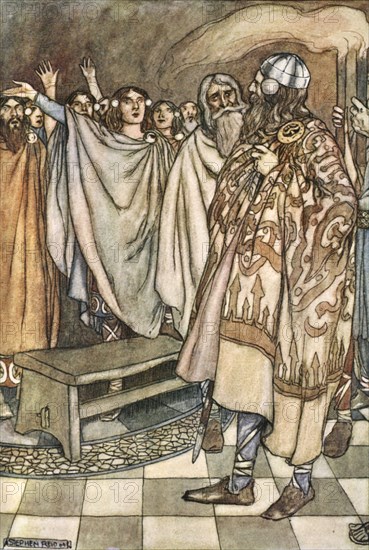 'A mighty shout of exultation arose from the Ulstermen', c1910. Artist: Stephen Reid