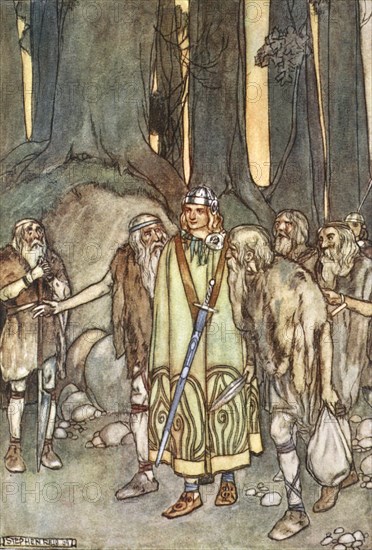 'And that night there was feasting and joy in the lonely hut', c1910. Artist: Stephen Reid