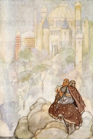'They rode up to a stately palace', c1910. Artist: Stephen Reid