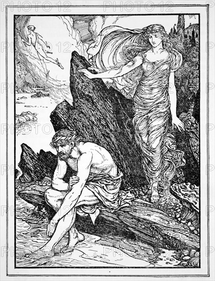 'Calypso Takes Pity on Ulysses', 1926.  Artist: Henry Justice Ford