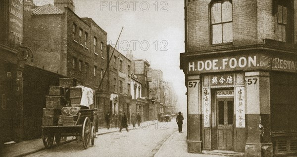 A view of Pennyfields, Chinatown, London, 20th century. Artist: Unknown