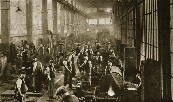 A blacksmith's shop at Beckton Gas Works, London, 20th century. Artist: Unknown