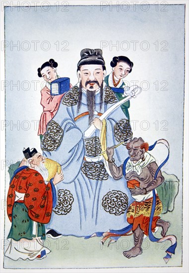 Wen Ch'ang, K'eui-Hsing and Chu I, 1922. Artist: Unknown