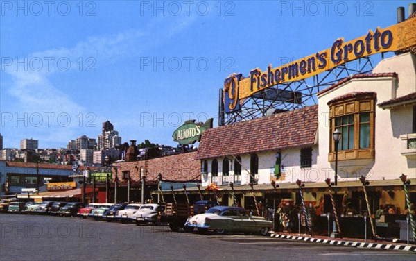 Fishermen's Grotto and Alioto's seafood restaurants, San Francisco, California, USA, 1957. Artist: Unknown