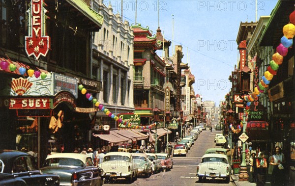 Grant Avenue, Chinatown, San Francisco, California, USA, 1957. Artist: Unknown