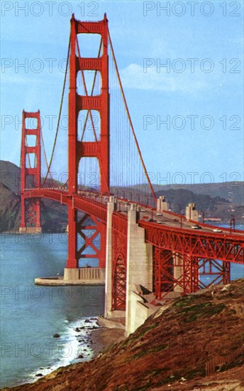 Golden Gate Bridge, San Francisco, California, USA, 1957. Artist: Unknown