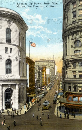 Looking up Powell Street, San Francisco, California, USA, 1926. Artist: Unknown