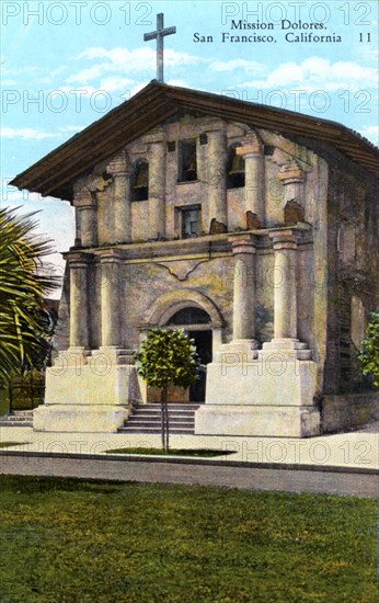 Mission Dolores, San Francisco, California, USA, 1926. Artist: Unknown