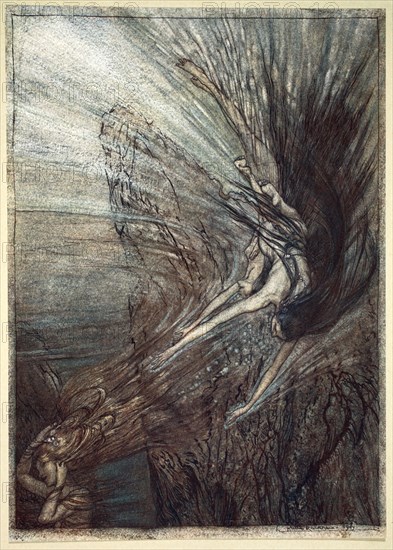 'The frolic of the Rhine-Maidens', 1910.  Artist: Arthur Rackham