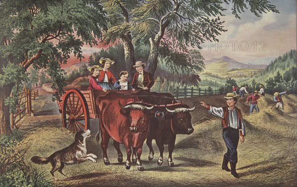 Haying-time, The First Load, pub. 1868, Currier & Ives (Colour Lithograph)