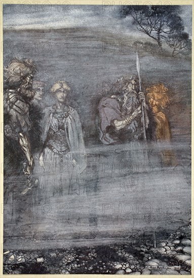 'The Gods grow wan and aged at the loss of Freia', 1910.  Artist: Arthur Rackham