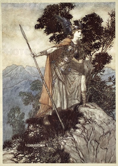 'Brunnhilde', 1910.  Artist: Arthur Rackham