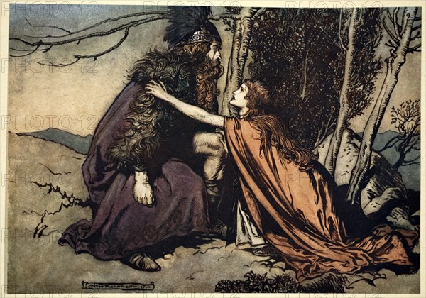 'Father! Father! Tell me what ails thee? With dismay thou art filling thy child!', 1910.  Artist: Arthur Rackham