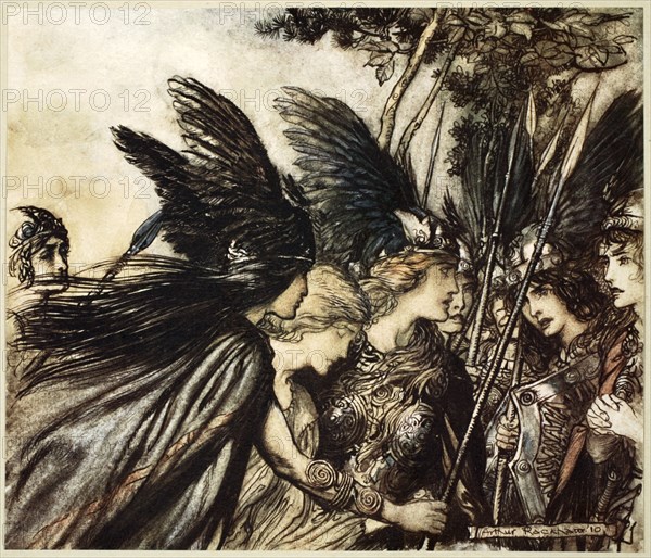 'I flee for the first time and am pursued', 1910.  Artist: Arthur Rackham