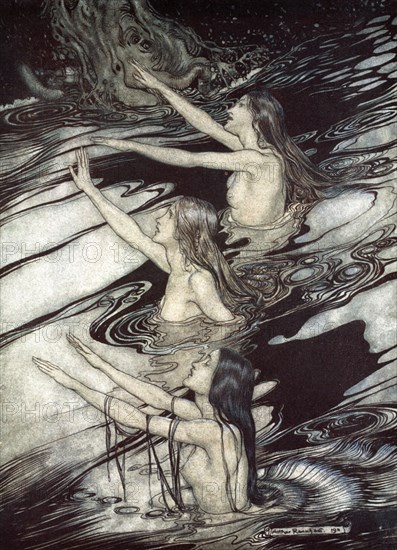 'Siegfried! Siegfried! Our warning is true: flee, oh flee from the curse!', 1924.  Artist: Arthur Rackham