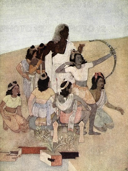 'The Trial of the Princes', 1913.  Artist: Nandalal Bose