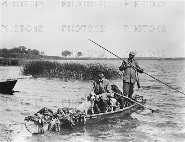 Crown Prince Gustav of Sweden bird shooting, Skabersjö Manor, Scania, Sweden, 1899. Artist: Unknown