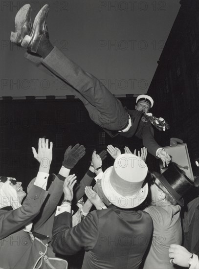 Crown Prince Carl Gustaf of Sweden celebrates passing his A levels, 1966. Artist: Unknown