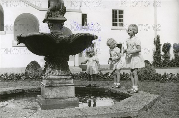 Princesses Desiree, Birgitta and Margaretha of Sweden, 1942. Artist: Karl Sandels