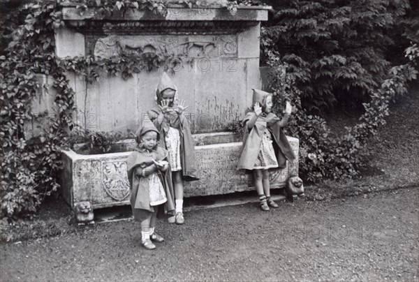 Princesses Desiree, Margaretha and Birgitta of Sweden, 1942. Artist: Karl Sandels