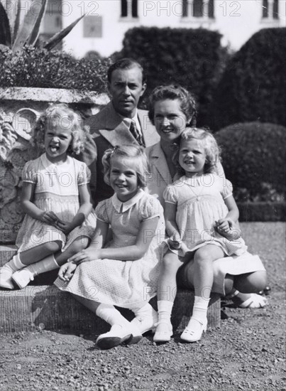 Swedish royal family portrait, at Solliden, the royal summer residence, 1943. Artist: Karl Sandels