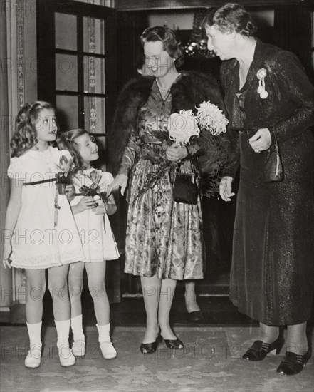 Swedish princesses visiting the Christmas concert at Stockholm Concert Hall, 1943. Artist: Karl Sandels