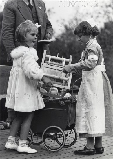 Princess Margaretha of Sweden on her first official duty, Stockholm, 1938. Artist: Karl Sandels