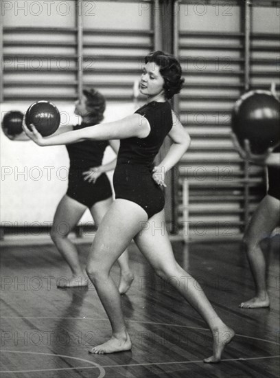 Princess Birgitta of Sweden in a show at the National Gymnastic Institute, 1958. Artist: Unknown