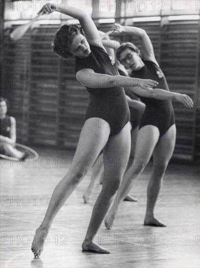 Princess Birgitta of Sweden in a show at the National Gymnastic Institute, 1958. Artist: Unknown