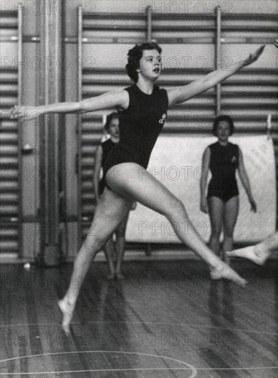 Princess Birgitta of Sweden in a show at the National Gymnastic Institute, 1958. Artist: Unknown