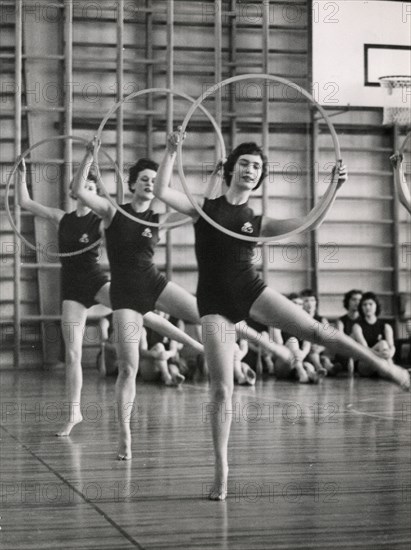 Princess Birgitta of Sweden in a show at the National Gymnastic Institute, 1958. Artist: Unknown