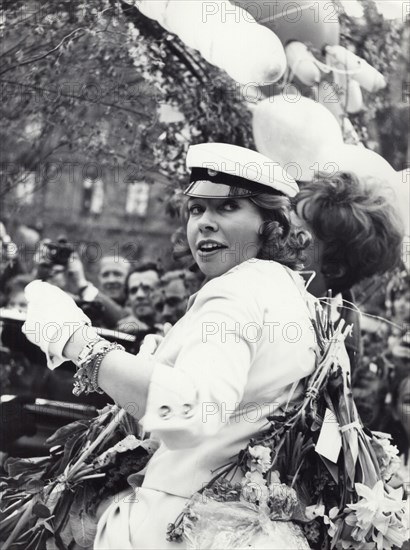 Princess Christina of Sweden celebrates passing her A-levels, 1963. Artist: Unknown