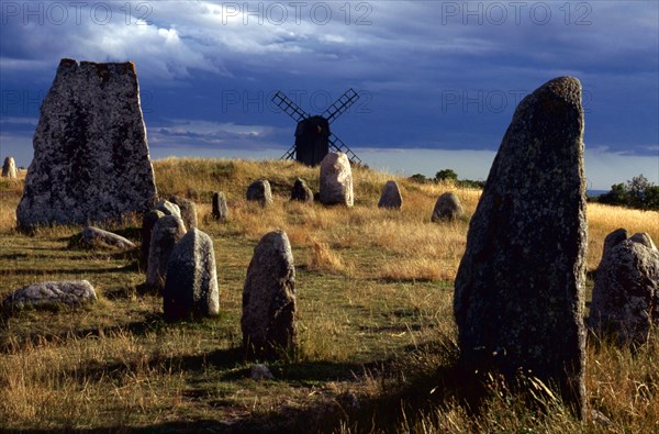 The grave field at Gettlinge, Öland, Sweden. Artist: Christer Johansson