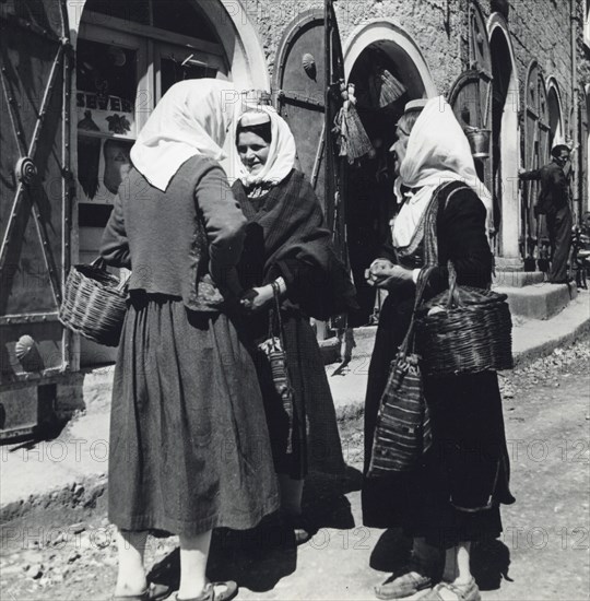 Dalmatian women in Trebinje, Bosnia and Herzegovina, Yugoslavia, 1939. Artist: Unknown