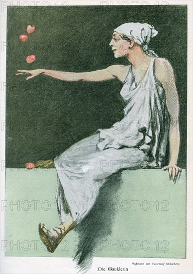 'Die Gauklerin' ('The Comedienne'), 1898. Artist: August von Vestenhof Hoffmann
