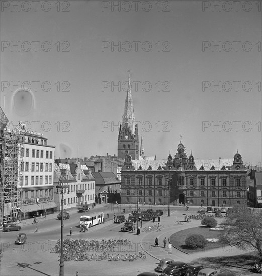 Stortorget, Malmö, Sweden, 1950. Artist: Torkel Lindeberg