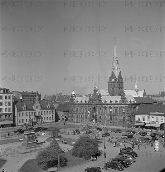 Stortorget, Malmö, Sweden, 1950. Artist: Torkel Lindeberg