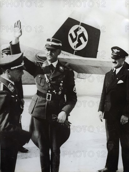 Viktor Lutze, commander of the SA, Munich Airport, Germany, 1934. Artist: Unknown