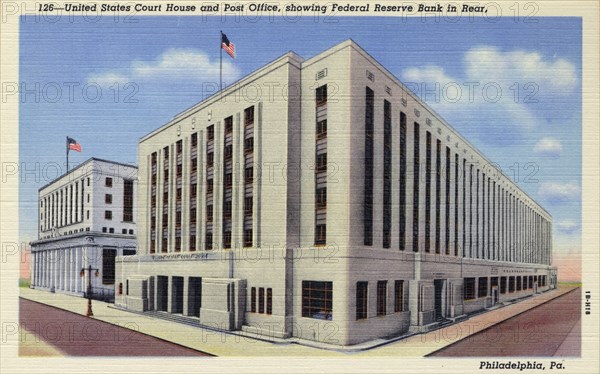United States Court House and Post Office,  Philadelphia, Pennsylvania, USA, 1941. Artist: Unknown
