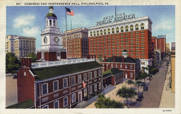 Congress and Independence Hall, Philadelphia, Pennsylvania, USA, 1933. Artist: Unknown