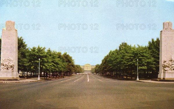 Benjamin Franklin Parkway, Philadelphia, Pennsylvania, USA, 1953. Artist: Unknown