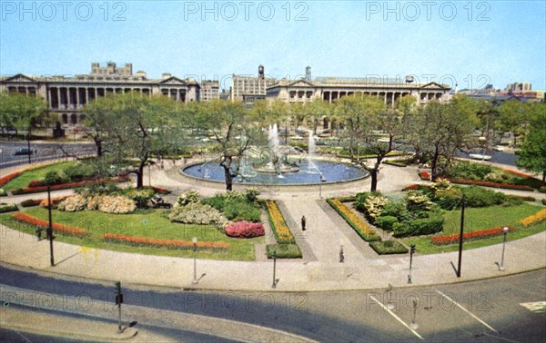 Logan Circle, Philadelphia, Pennsylvania, USA, 1955. Artist: Unknown