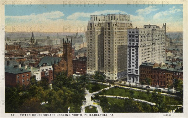 Rittenhouse Square, Philadelphia, Pennsylvania, USA, 1926. Artist: Unknown