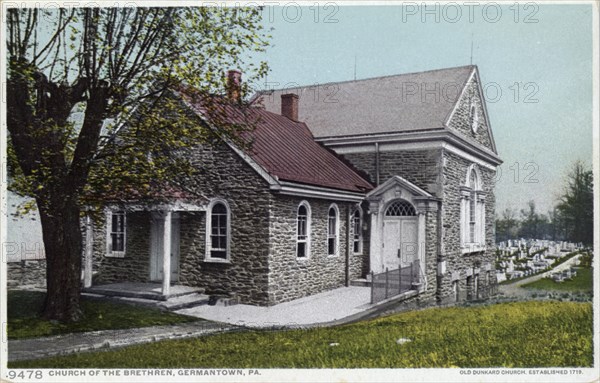 Old Dunkard Church, Germantown, Philadelphia, Pennsylvania, 1905. Artist: Unknown